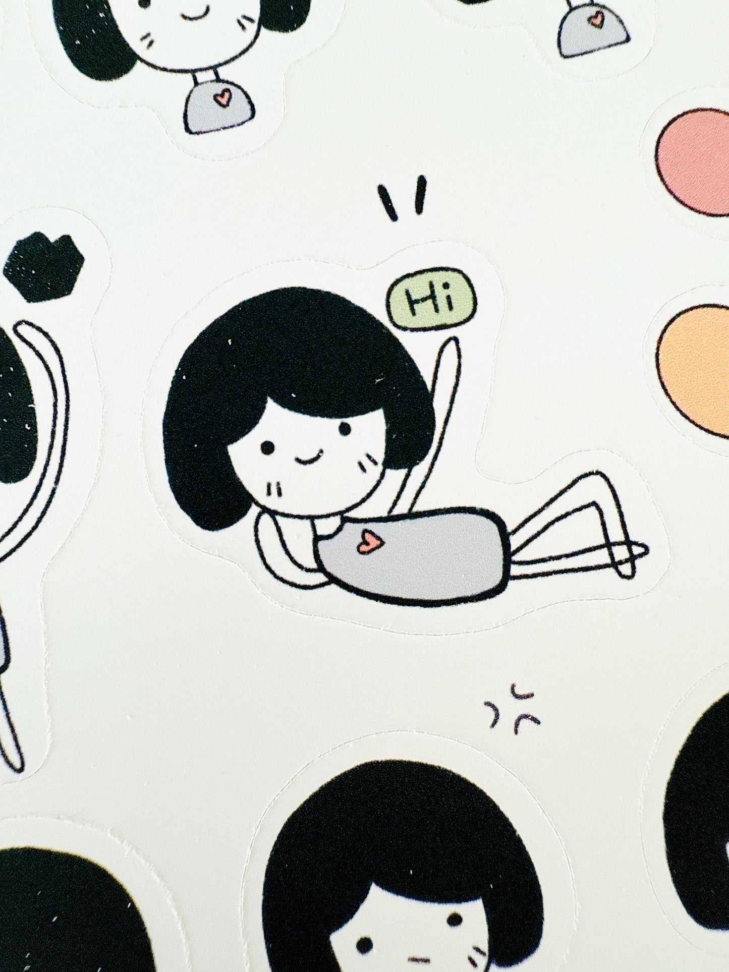 Girl sticker sheet