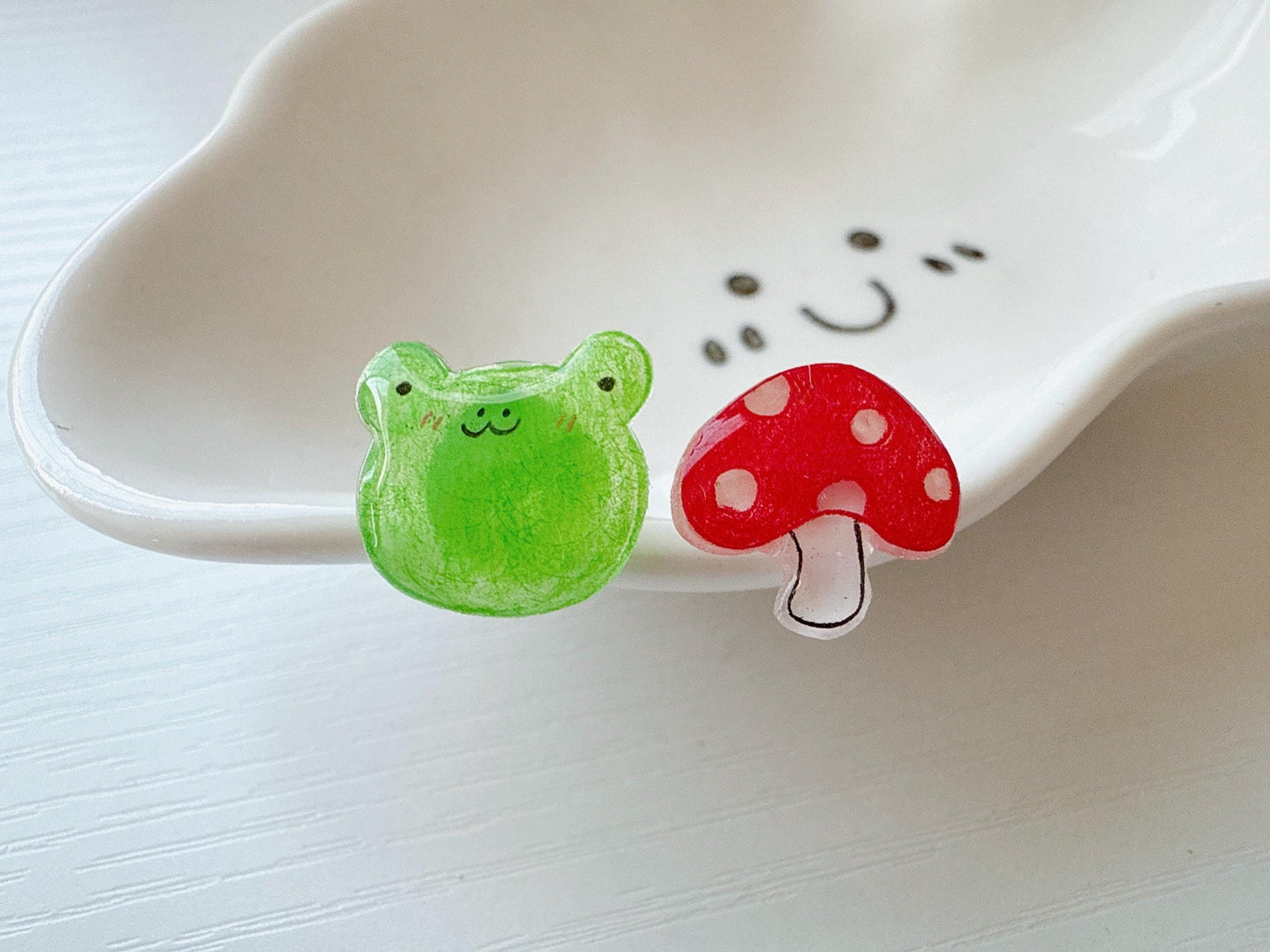 Frog & Mushroom earrings