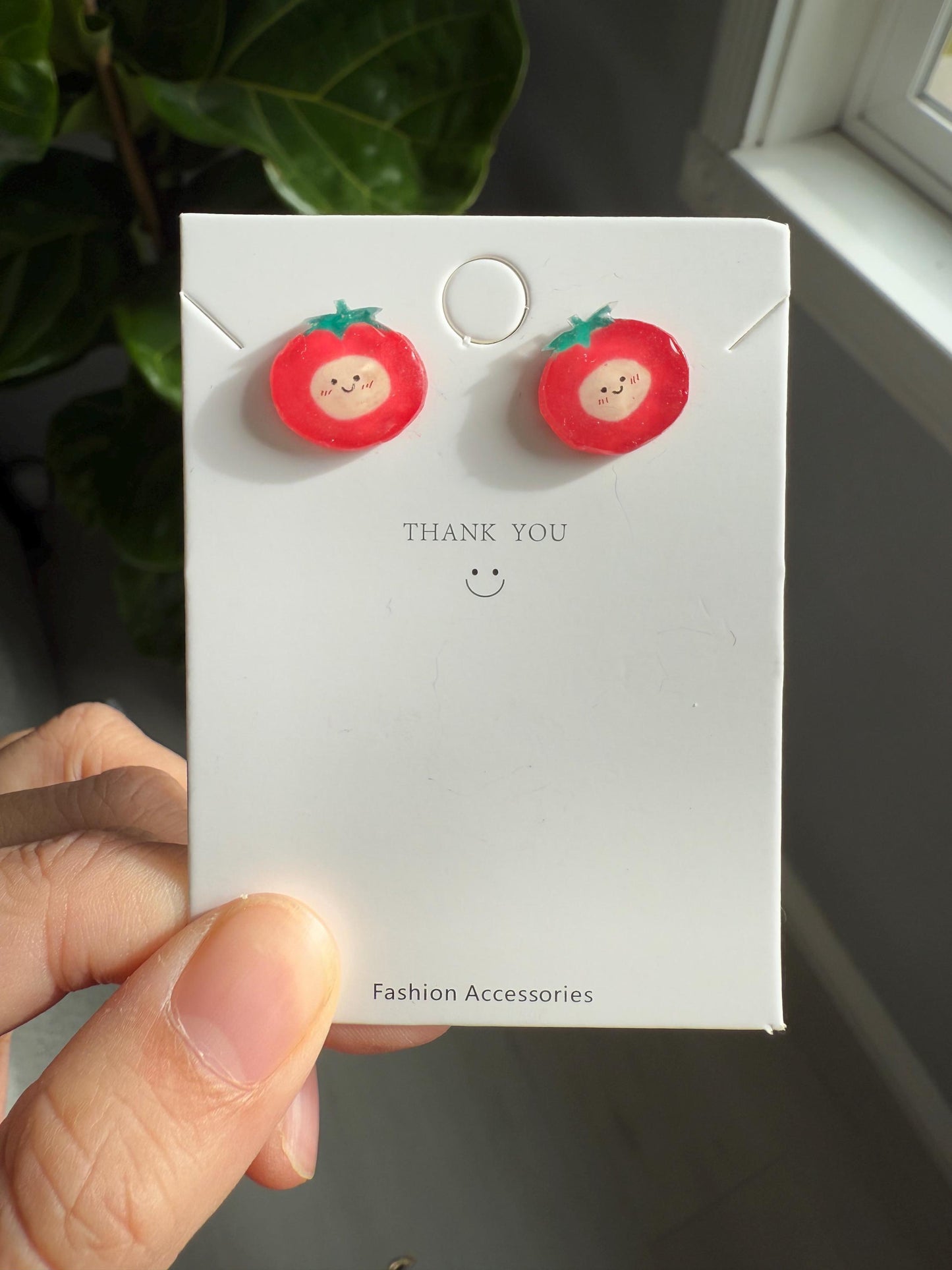 Tomato earrings