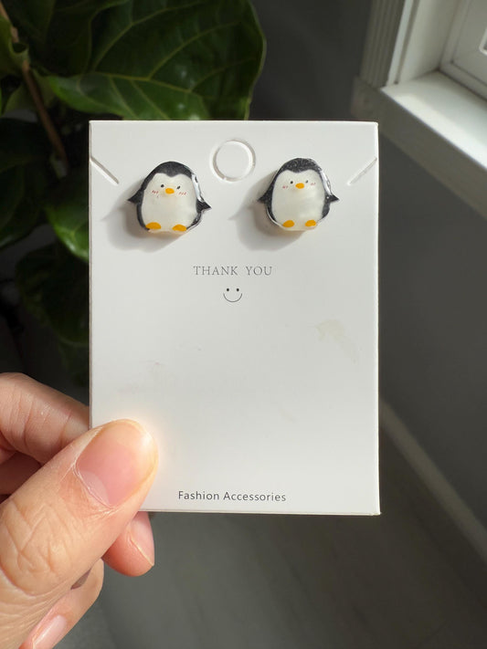 Penguin earrings