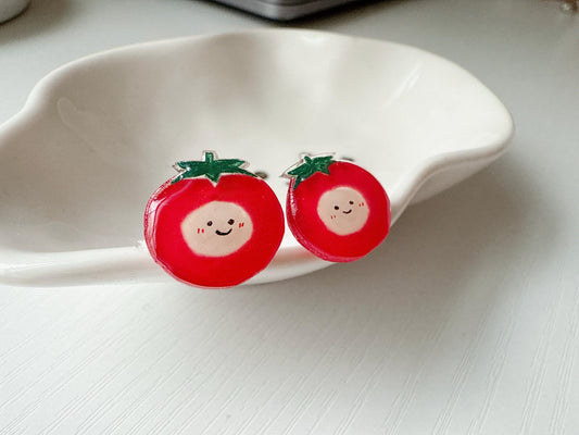 Tomato earrings