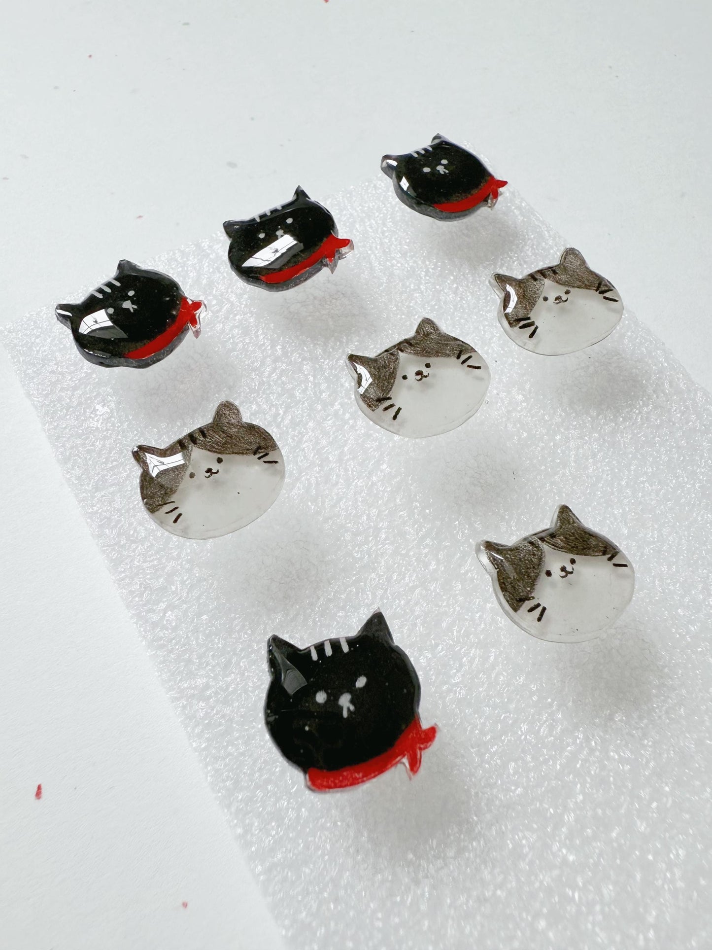 Black cat earrings