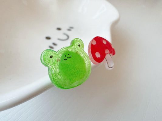 Frog & Mushroom earrings
