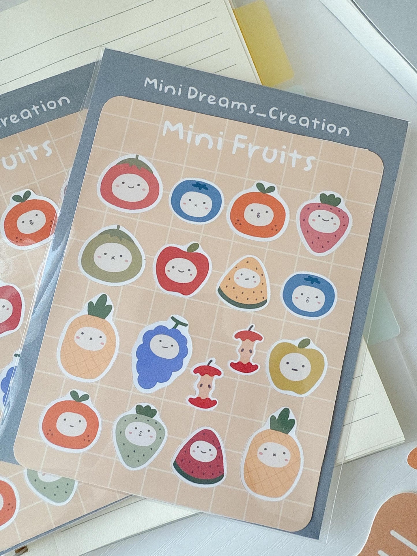 Mini fruits sticker sheet