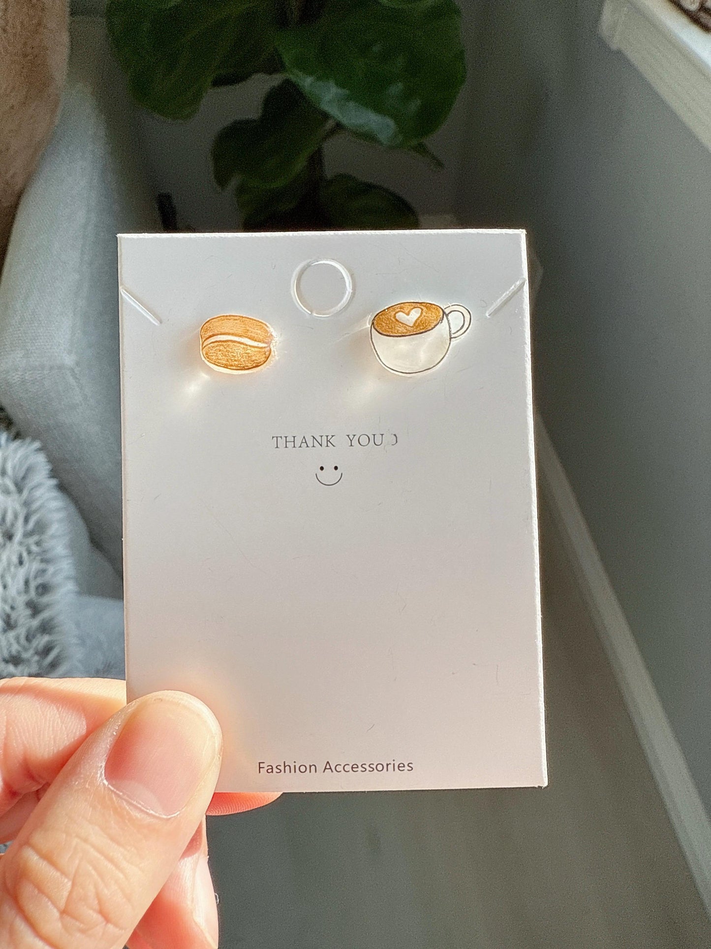 Coffee earrings