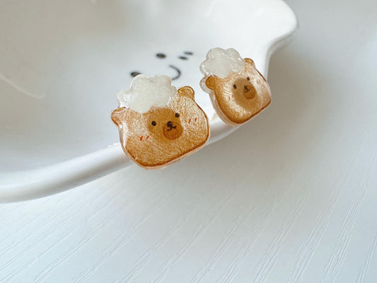 Fluffy Bear earrings