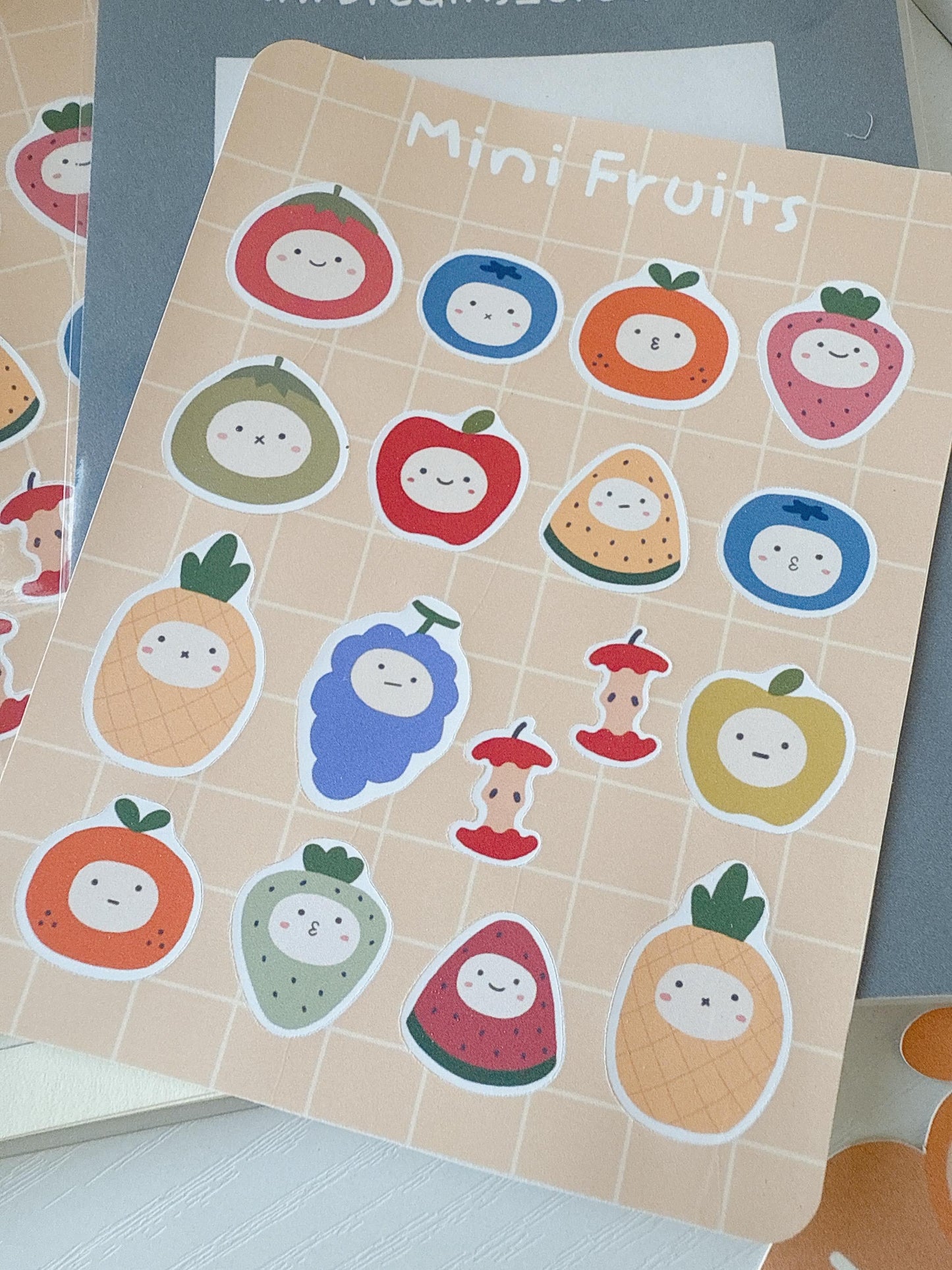Mini fruits sticker sheet