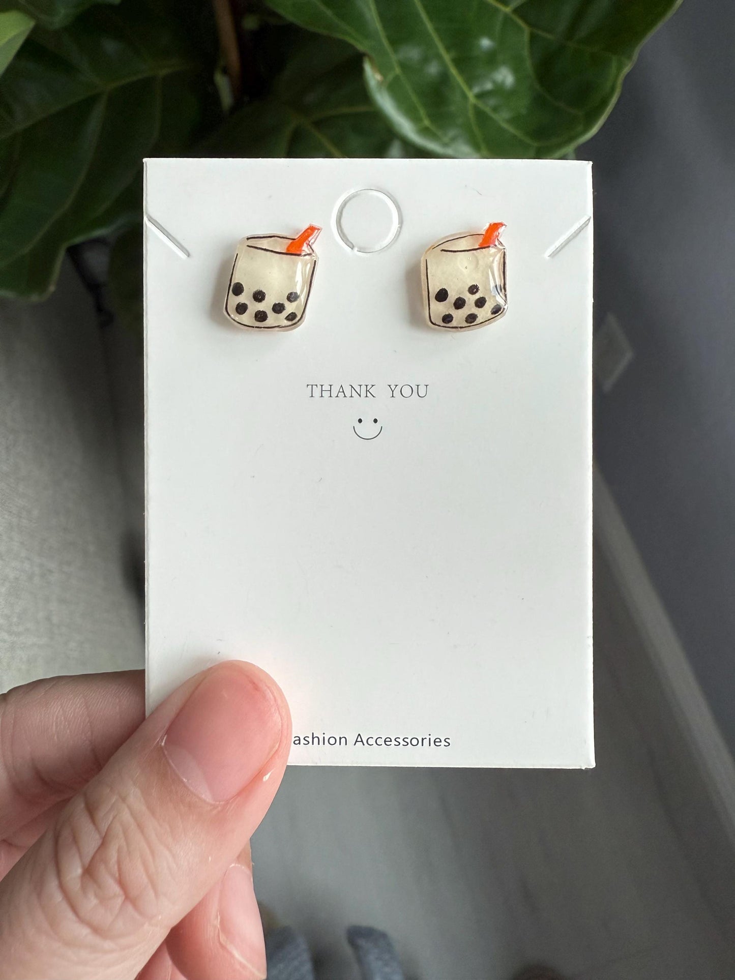Boba milk tea & Bao earrings