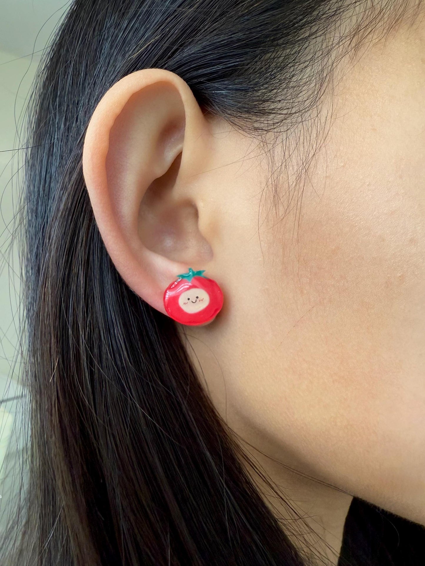 Tomato earrings