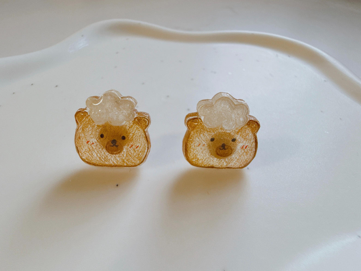 Fluffy Bear earrings