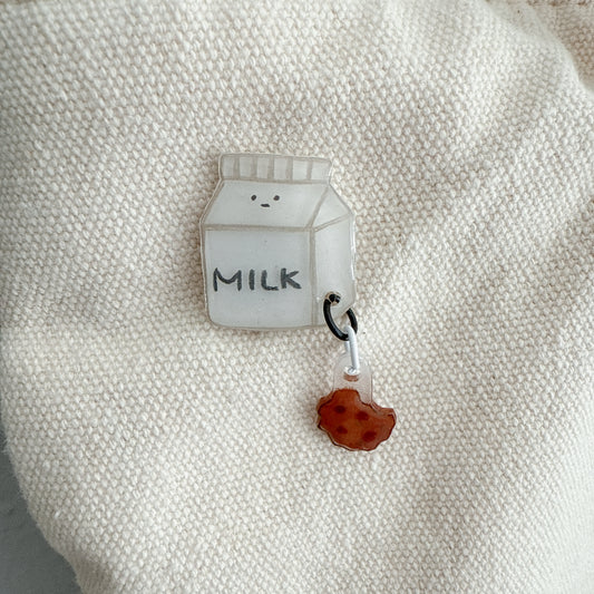 Milk & cookie pin