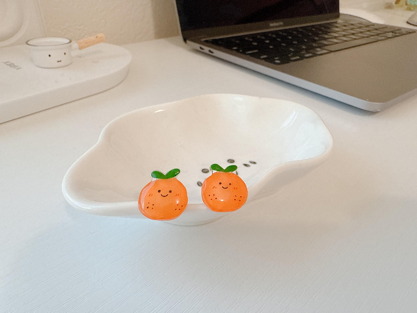 Orange earrings