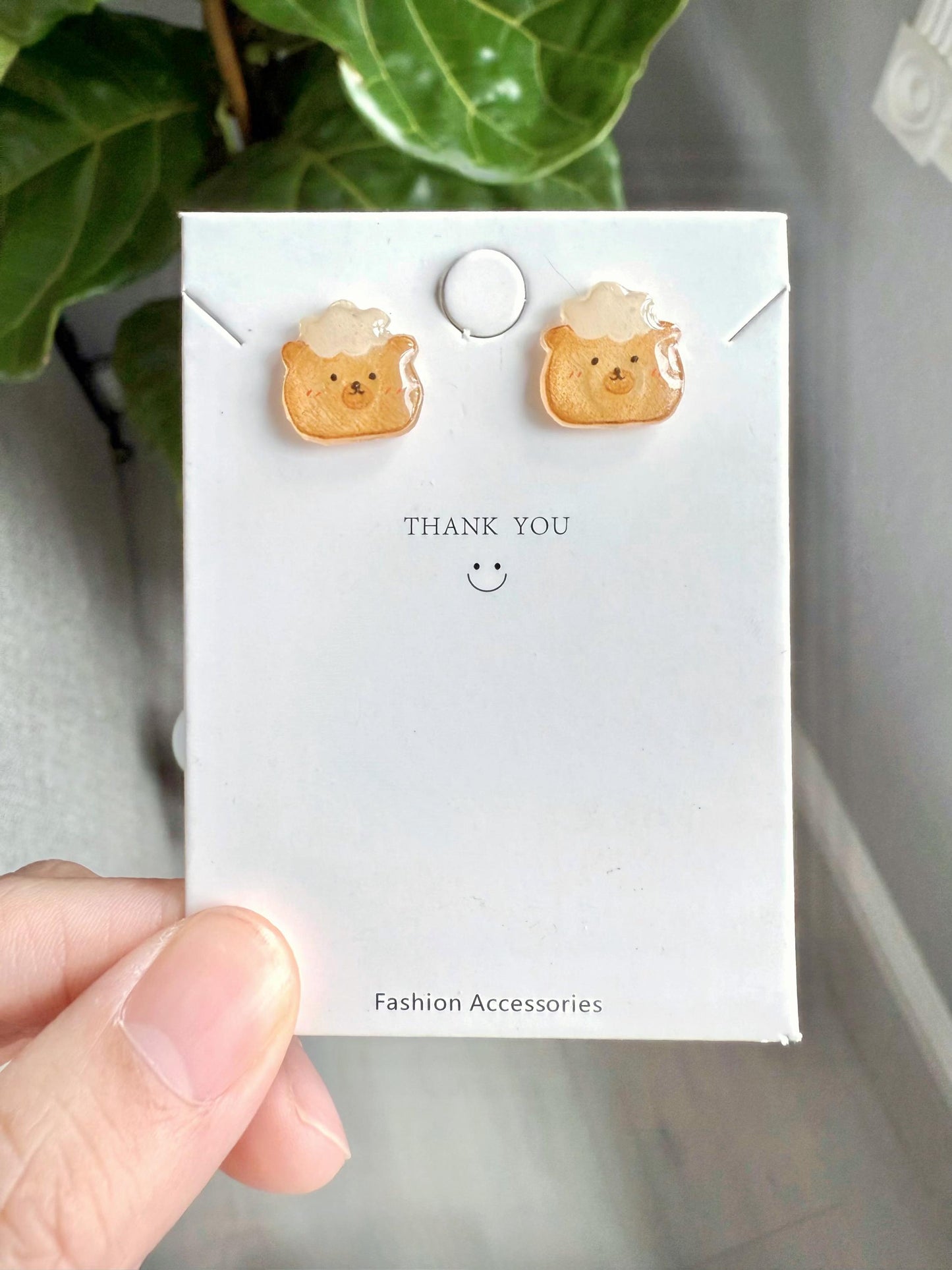 Fluffy Bear earrings