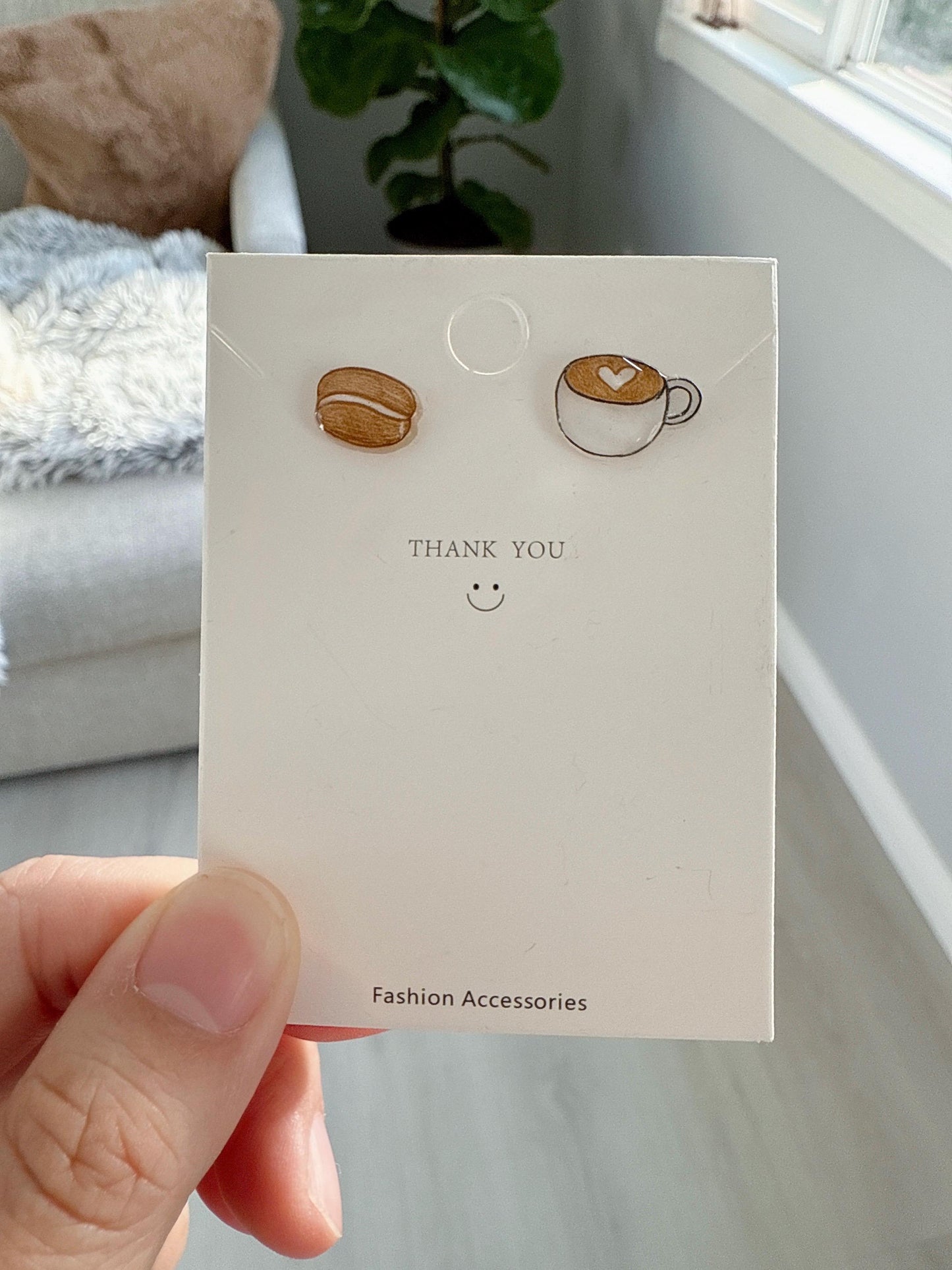 Coffee earrings