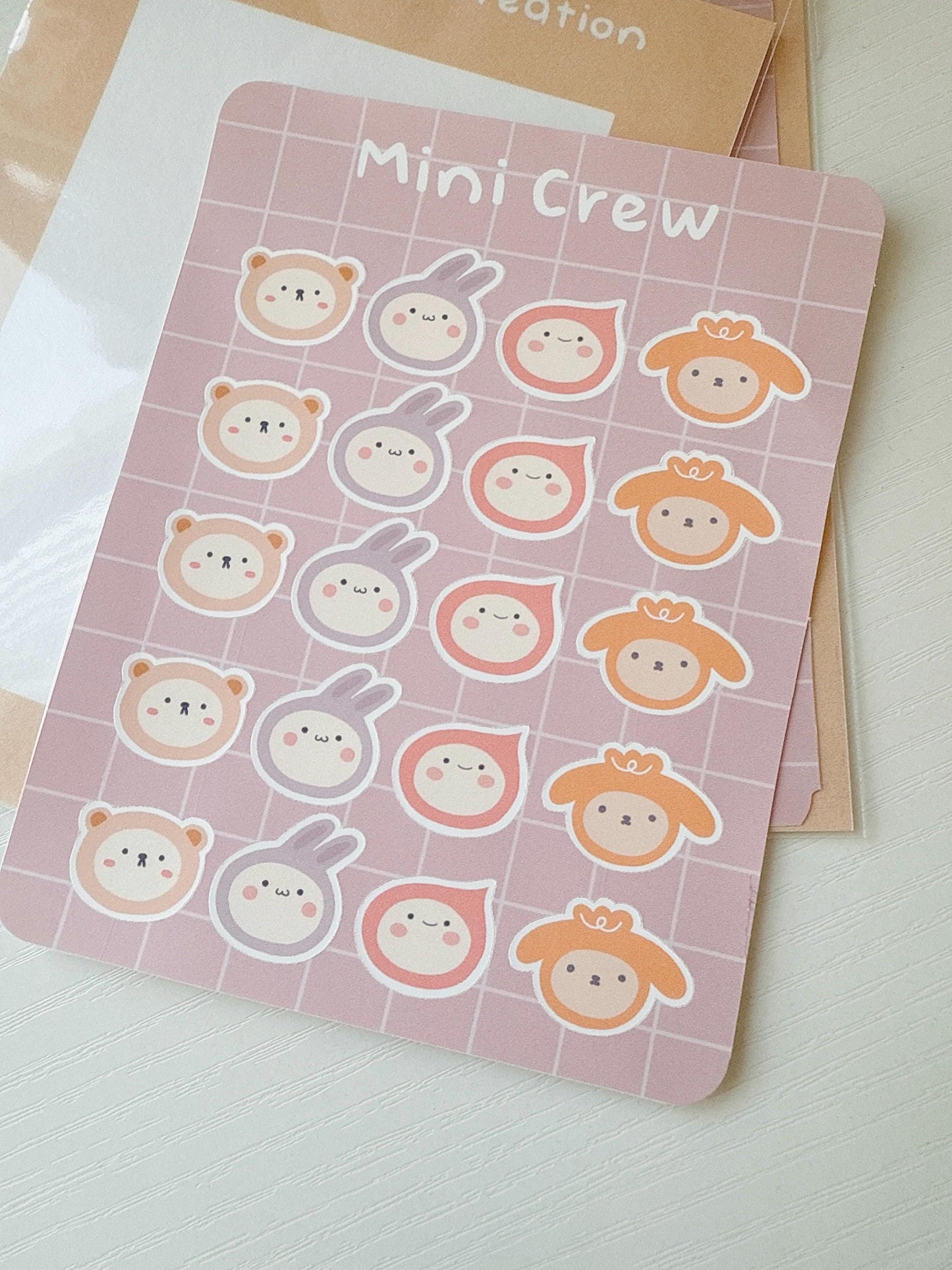 Mini crew sticker sheet