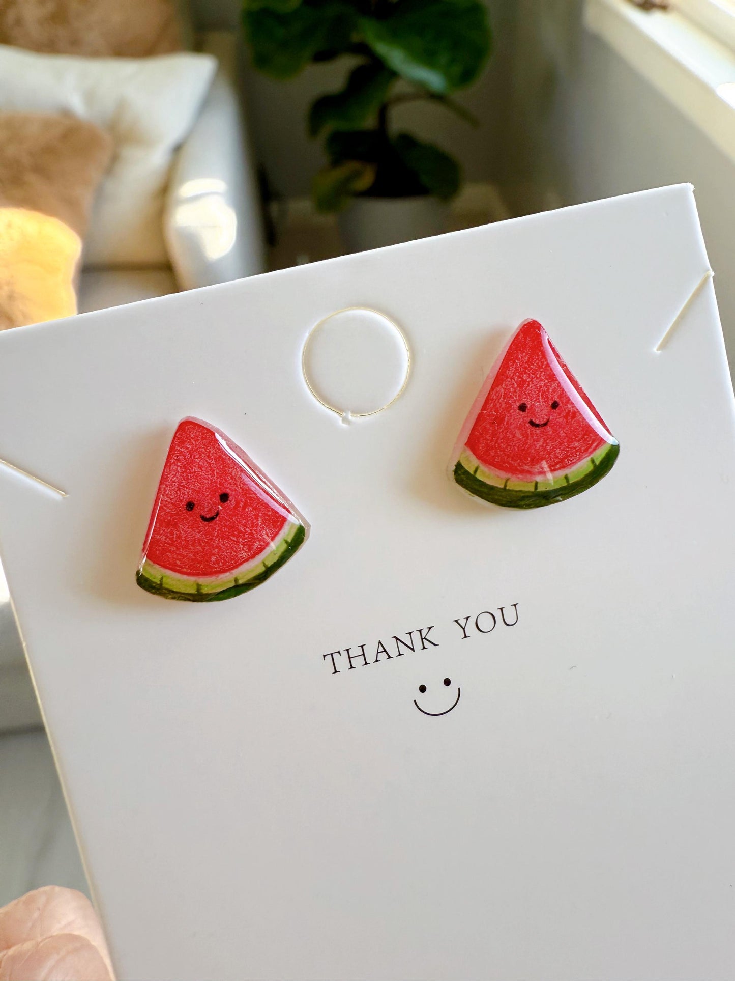Watermelon earrings
