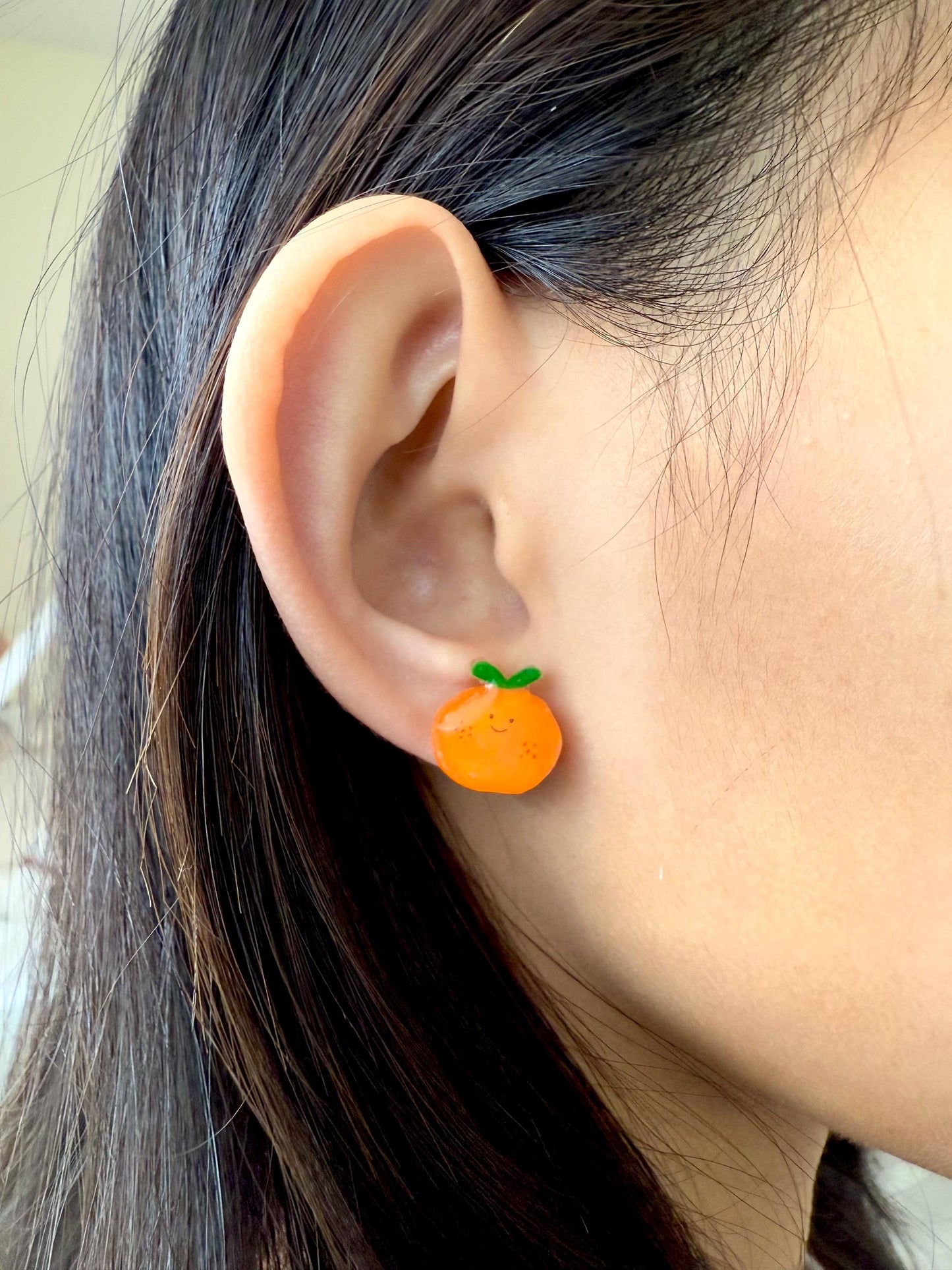 Orange earrings