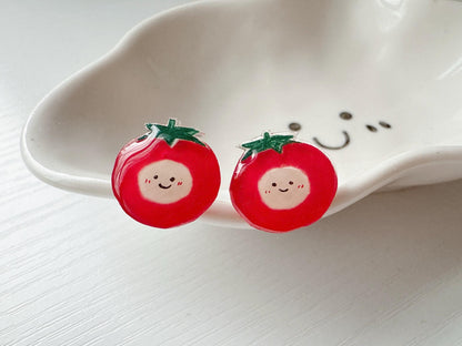 Tomato earrings