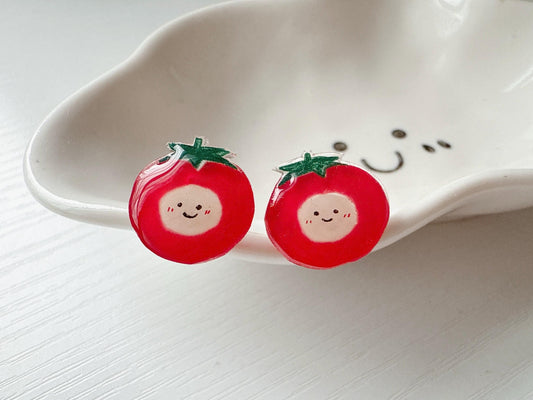 Tomato earrings