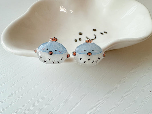 Puffer fish earrings