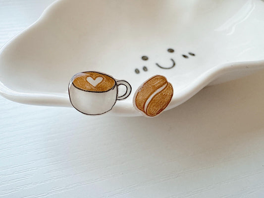 Coffee earrings