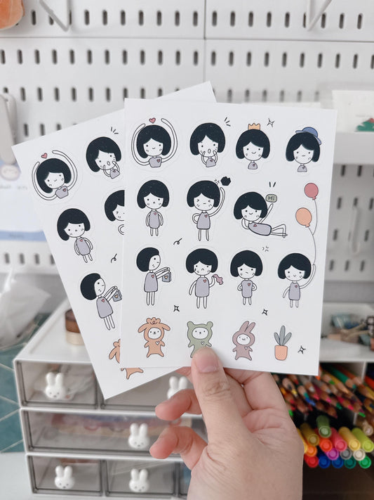 Girl sticker sheet