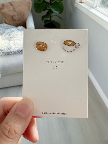 Coffee earrings