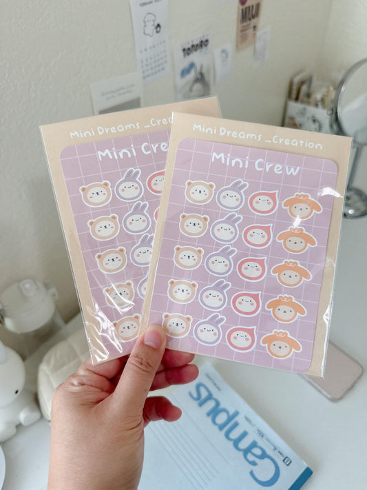 Mini crew sticker sheet