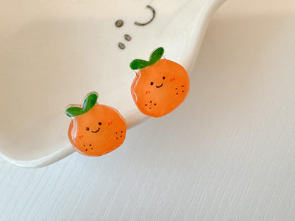 Orange earrings