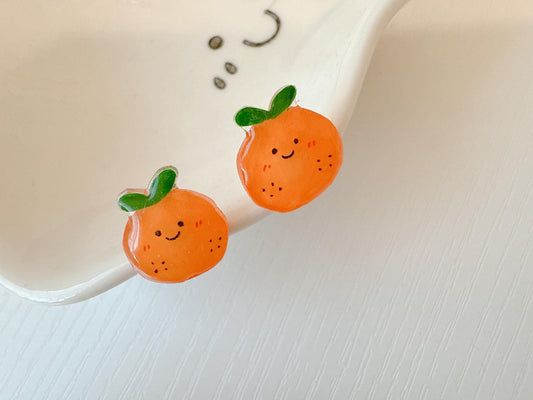 Orange earrings